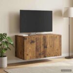vidaXL Nástenná TV skrinka Nástenný Staré drevo 59,5 x 31 x 30 cm – Obrázok 4