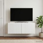 vidaXL Nástenná TV skrinka Biela 78,5 x 31 x 30 cm Kompozitné drevo