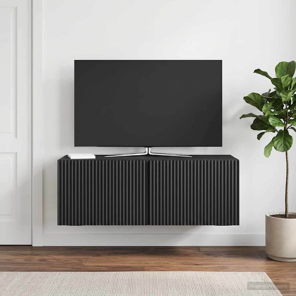898546_1.jpg vidaXL Nástenná TV skrinka Čierna 78,5 x 31 x 30 cm Kompozitné drevo – Obrázok 1