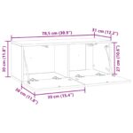 vidaXL Nástenná TV skrinka Čierna 78,5 x 31 x 30 cm Kompozitné drevo – Obrázok 10