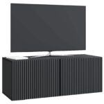 vidaXL Nástenná TV skrinka Čierna 78,5 x 31 x 30 cm Kompozitné drevo – Obrázok 3