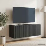 vidaXL Nástenná TV skrinka Čierna 78,5 x 31 x 30 cm Kompozitné drevo – Obrázok 4