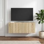 vidaXL Nástenná TV skrinka Nástenný Dub sonoma 78,5 x 31 x 30 cm