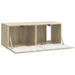 vidaXL Nástenná TV skrinka Nástenný Dub sonoma 78,5 x 31 x 30 cm – Obrázok 5