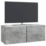 vidaXL Nástenná TV skrinka Nástenný Betónovo sivá 78,5 x 31 x 30 cm – Obrázok 3