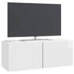 vidaXL Nástenná TV skrinka Biela s vysokým leskom 78,5 x 31 x 30 cm – Obrázok 3
