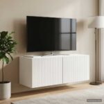 vidaXL Nástenná TV skrinka Biela s vysokým leskom 78,5 x 31 x 30 cm – Obrázok 4