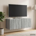 vidaXL Nástenná TV skrinka Nástenný Sivá sonoma 78,5 x 31 x 30 cm – Obrázok 4