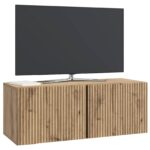 vidaXL Nástenná TV skrinka Nástenný Dub artisan 78,5 x 31 x 30 cm – Obrázok 3