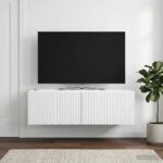 vidaXL Nástenná TV skrinka Biela 98 x 31 x 30 cm Kompozitné drevo