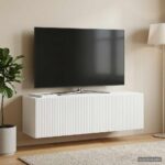 vidaXL Nástenná TV skrinka Biela 98 x 31 x 30 cm Kompozitné drevo – Obrázok 4