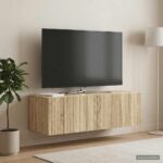 vidaXL Nástenná TV skrinka Dub sonoma 98 x 31 x 30 cm Kompozitné drevo – Obrázok 4