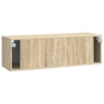 vidaXL Nástenná TV skrinka Dub sonoma 98 x 31 x 30 cm Kompozitné drevo – Obrázok 8