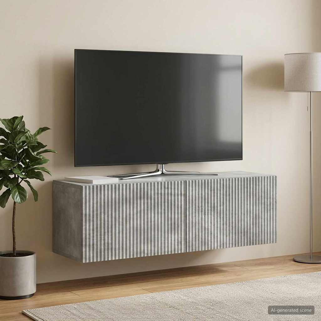 898558_1.jpg vidaXL Nástenná TV skrinka Nástenný Betónovo sivá 98 x 31 x 30 cm – Obrázok 1