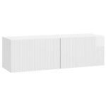 vidaXL Nástenná TV skrinka Biela s vysokým leskom 98 x 31 x 30 cm – Obrázok 2
