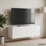 vidaXL Nástenná TV skrinka Biela s vysokým leskom 98 x 31 x 30 cm – Obrázok 4