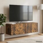 vidaXL Nástenná TV skrinka Dymový dub 98 x 31 x 30 cm Kompozitné drevo