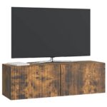 vidaXL Nástenná TV skrinka Dymový dub 98 x 31 x 30 cm Kompozitné drevo – Obrázok 3