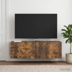 vidaXL Nástenná TV skrinka Dymový dub 98 x 31 x 30 cm Kompozitné drevo – Obrázok 4