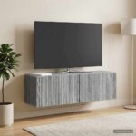 vidaXL Nástenná TV skrinka Nástenný Sivá sonoma 98 x 31 x 30 cm
