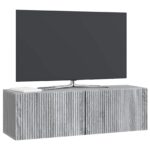 vidaXL Nástenná TV skrinka Nástenný Sivá sonoma 98 x 31 x 30 cm – Obrázok 3