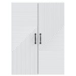vidaXL Nástenná skrinka Biela 66 x 34,5 x 90 cm Kompozitné drevo – Obrázok 3