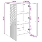 vidaXL Nástenná skrinka Betónovo sivá 66 x 34,5 x 90 cm – Obrázok 7