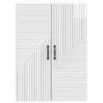vidaXL Nástenná skrinka Biela s vysokým leskom 66 x 34,5 x 90 cm – Obrázok 3