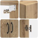 vidaXL Nástenná skrinka Dub artisan 66 x 34,5 x 90 cm Kompozitné drevo – Obrázok 6