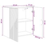 vidaXL Nástenná skrinka Betónovo sivá 59 x 31 x 60 cm Kompozitné drevo – Obrázok 7