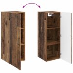vidaXL Nástenná skrinka Staré drevo 33 x 34,5 x 90 cm Kompozitné drevo – Obrázok 7