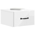 vidaXL Nástenná nočná skrinka Biela s vysokým leskom 34,5 x 33 x 20 cm – Obrázok 2