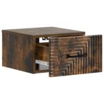 vidaXL Nástenná nočná skrinka so zásuvkou Dymový dub 34,5 x 33 x 20 cm – Obrázok 3