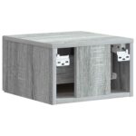 vidaXL Nástenná nočná skrinka 2 pcs Sivá sonoma 34,5 x 33 x 20 cm – Obrázok 7