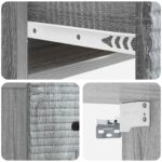 vidaXL Nástenná nočná skrinka 2 pcs Sivá sonoma 34,5 x 33 x 20 cm – Obrázok 8