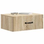 vidaXL Nástenná nočná skrinka so zásuvkou Dub sonoma 49 x 34,5 x 20 cm – Obrázok 2
