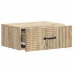 vidaXL Nástenná nočná skrinka so zásuvkou Dub sonoma 49 x 34,5 x 20 cm – Obrázok 3