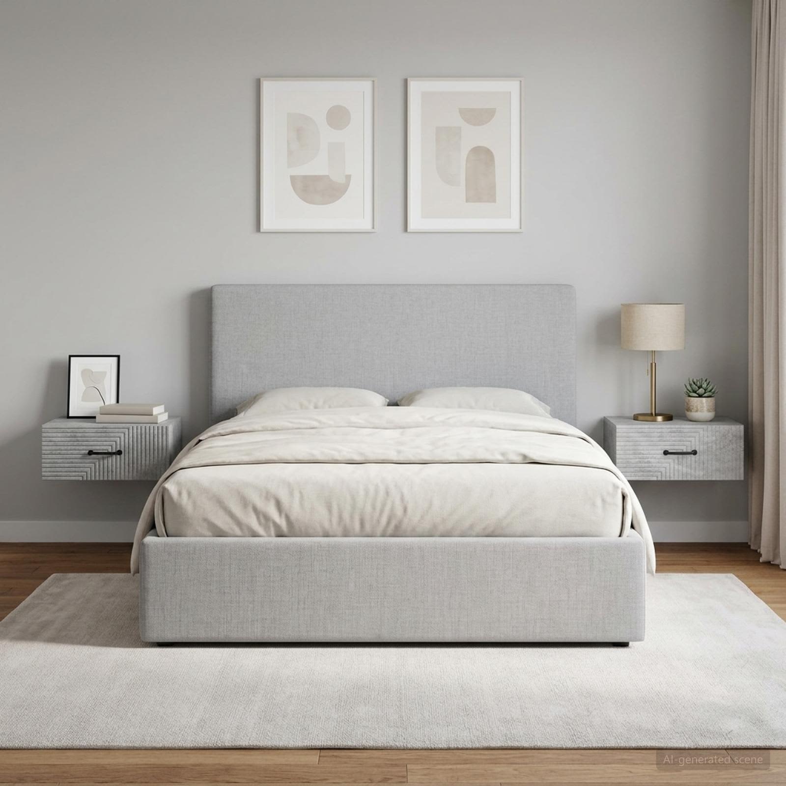 898622_1.jpg vidaXL Nástenná nočná skrinka 2 pcs Betónovo sivá 49 x 34,5 x 20 cm – Obrázok 1