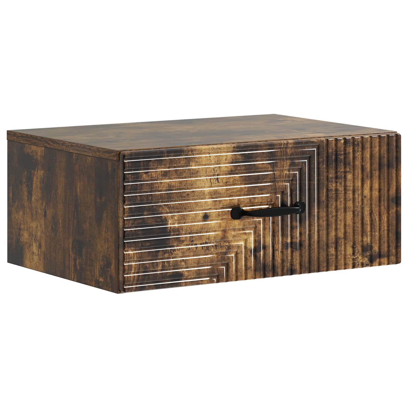 898625_1.jpg vidaXL Nástenná nočná skrinka so zásuvkou Dymový dub 49 x 34,5 x 20 cm – Obrázok 1