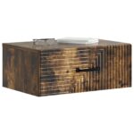 vidaXL Nástenná nočná skrinka so zásuvkou Dymový dub 49 x 34,5 x 20 cm – Obrázok 2