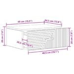 vidaXL Nástenná nočná skrinka so zásuvkou Dymový dub 49 x 34,5 x 20 cm – Obrázok 8