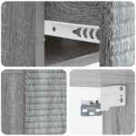 vidaXL Nástenná nočná skrinka 2 pcs Sivá sonoma 49 x 34,5 x 20 cm – Obrázok 8