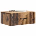 vidaXL Nástenná nočná skrinka Nástenný Staré drevo 49 x 34,5 x 20 cm – Obrázok 2