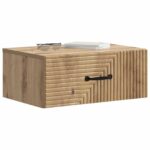 vidaXL Nástenná nočná skrinka 2 pcs Dub artisan 49 x 34,5 x 20 cm – Obrázok 2