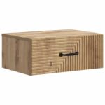 vidaXL Nástenná nočná skrinka 2 pcs Dub artisan 49 x 34,5 x 20 cm – Obrázok 3