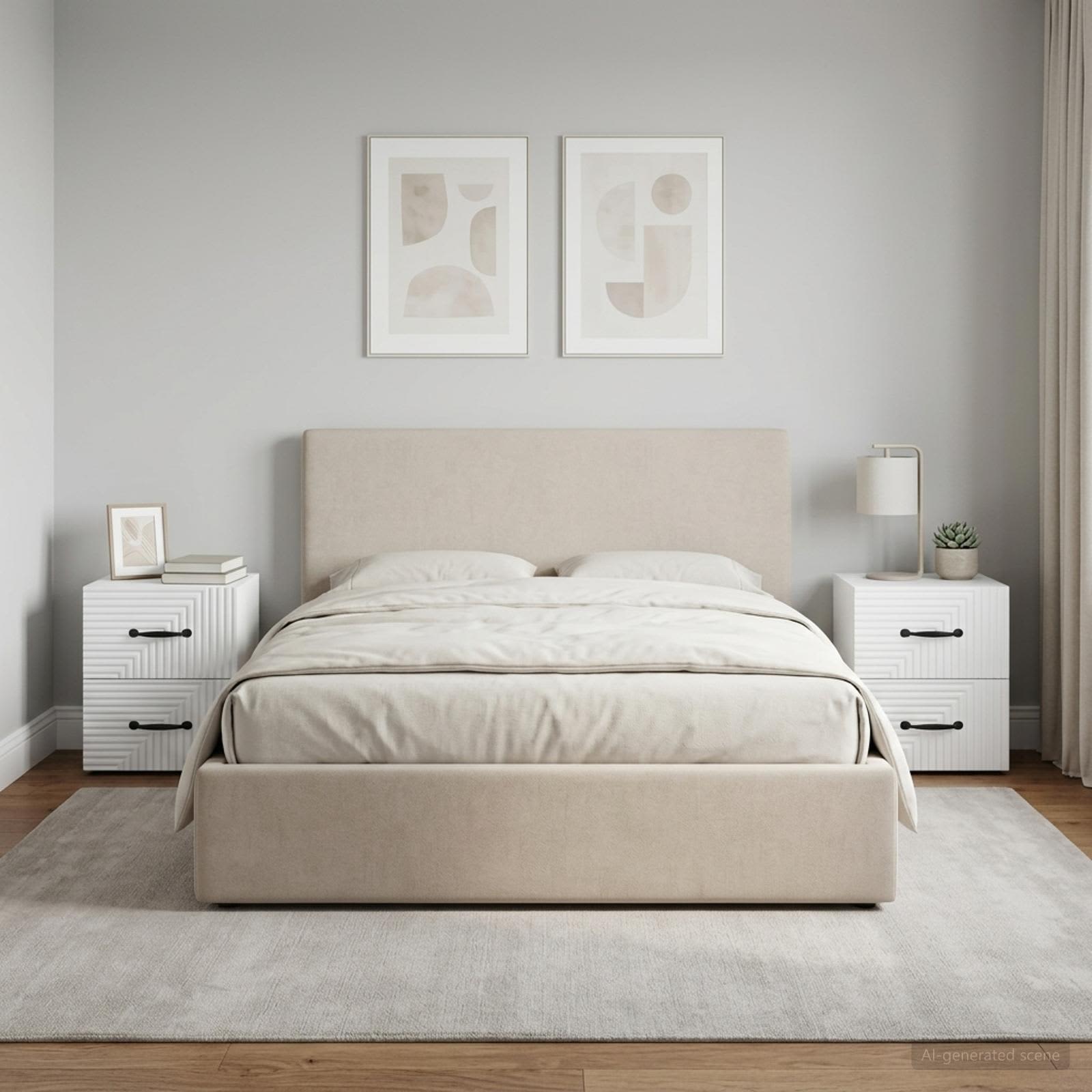 898636_1.jpg vidaXL Nástenná nočná skrinka Nástenný 2 pcs Biela 34,5 x 33 x 40 cm – Obrázok 1