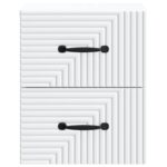 vidaXL Nástenná nočná skrinka Nástenný 2 pcs Biela 34,5 x 33 x 40 cm – Obrázok 5