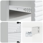vidaXL Nástenná nočná skrinka Nástenný 2 pcs Biela 34,5 x 33 x 40 cm – Obrázok 8