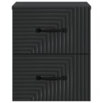 vidaXL Nástenná nočná skrinka Nástenný 2 pcs Čierna 34,5 x 33 x 40 cm – Obrázok 5
