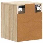 vidaXL Nástenná nočná skrinka so zásuvkou Dub sonoma 34,5 x 33 x 40 cm – Obrázok 6